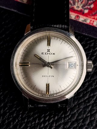 Edox Delfin, швейцарские, дата на «3 часах»: общий вид, фото 7