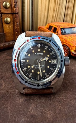 Восток «Амфибия» Министерская, автоподзавод, сталь, ушки 22 мм: общий вид, фото 2