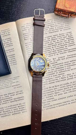 Вымпел, ручная роспись циферблата «Звёздная ночь»: общий вид, фото 4