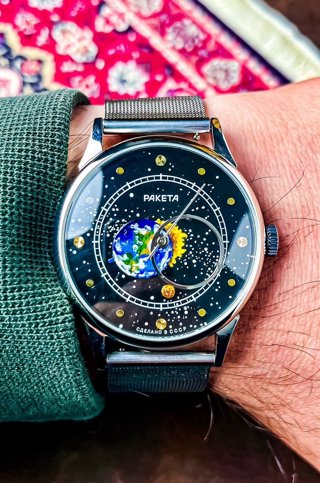 Ракета, циферблат «Земля вокруг Солнца», калибр 2609, 42 мм: общий вид, фото 8