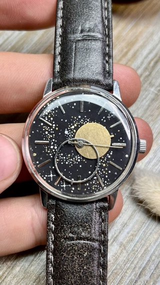 Ракета, циферблат «Космос», ручная роспись кистями: общий вид, фото 4