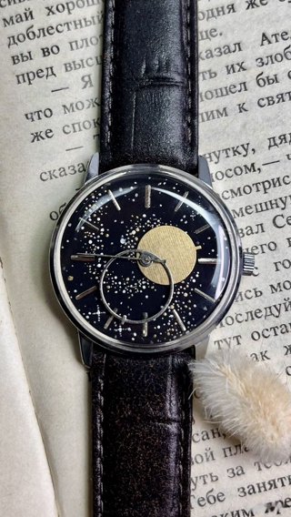 Ракета, циферблат «Космос», ручная роспись кистями: общий вид, фото 6