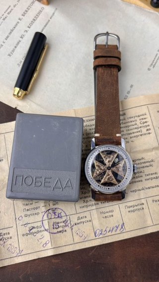Часы Победа СССР Скелетон винтаж: общий вид, фото 8
