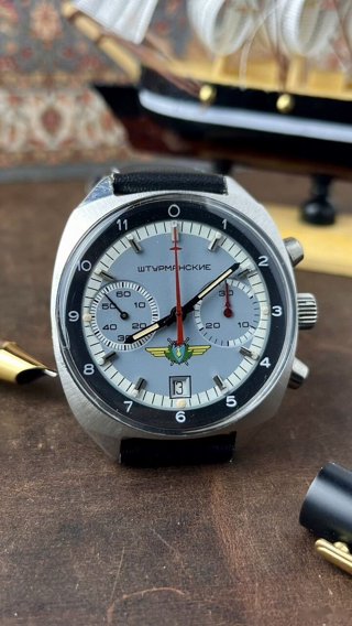 Штурманские 31659 хронограф СССР оригинал: механизм, фото 2