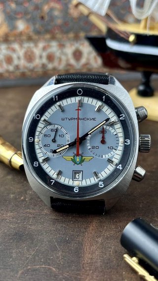 Штурманские 31659 хронограф СССР оригинал: механизм, фото 3